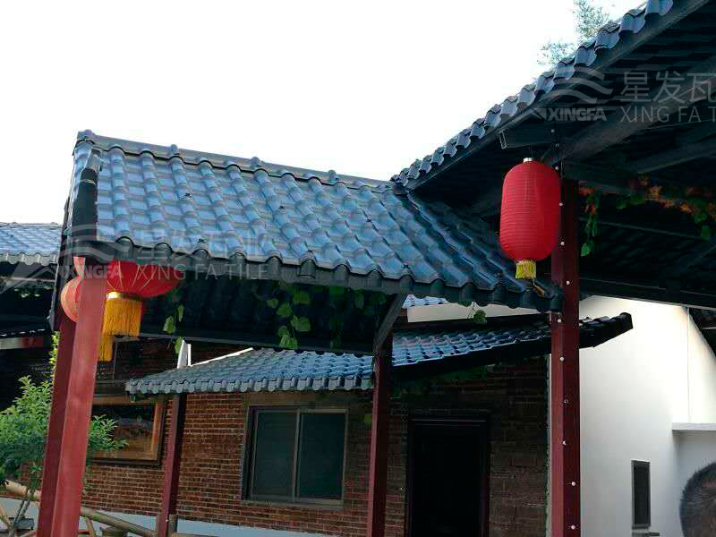 園林建筑搭建樹脂瓦涼亭，將景觀與藝術融合，別具一格！