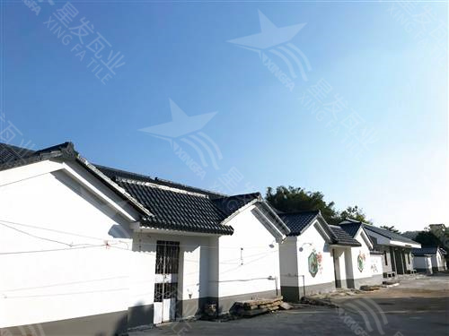 太原仿古樹脂瓦一體屋檐裝飾塑料瓦片 古建筑門樓圍墻瓦中式門頭仿古瓦 星發牌定制