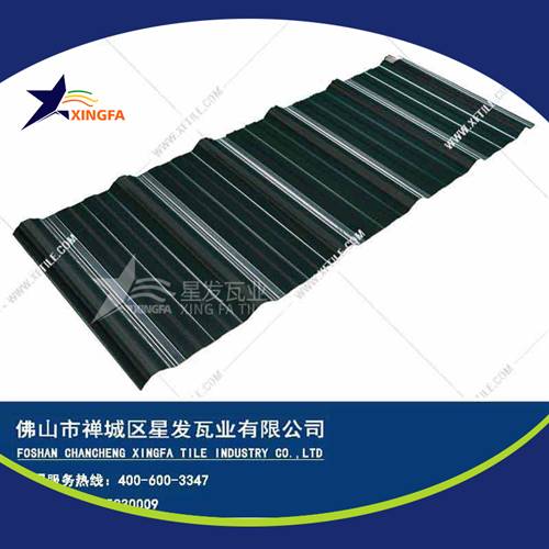 新型材料屋面建材墨綠色防腐瓦 大型畜牧業鋼結構廠房用梯形塑料瓦 pvc塑鋼瓦太原廠家批發價格